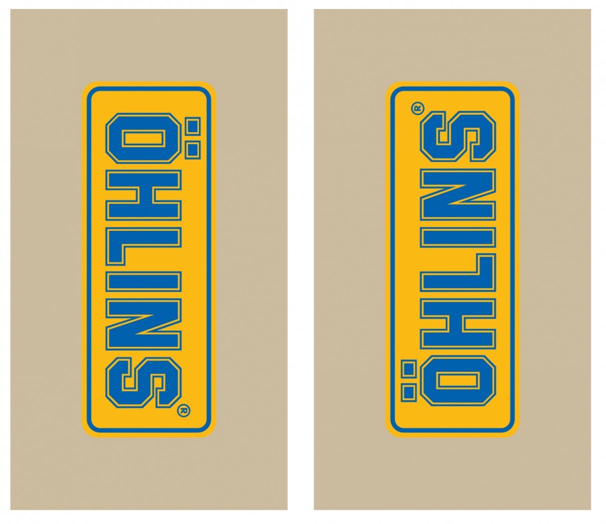 TECNOSEL DECALS FORK VINTAGE OHLINS CLEAR