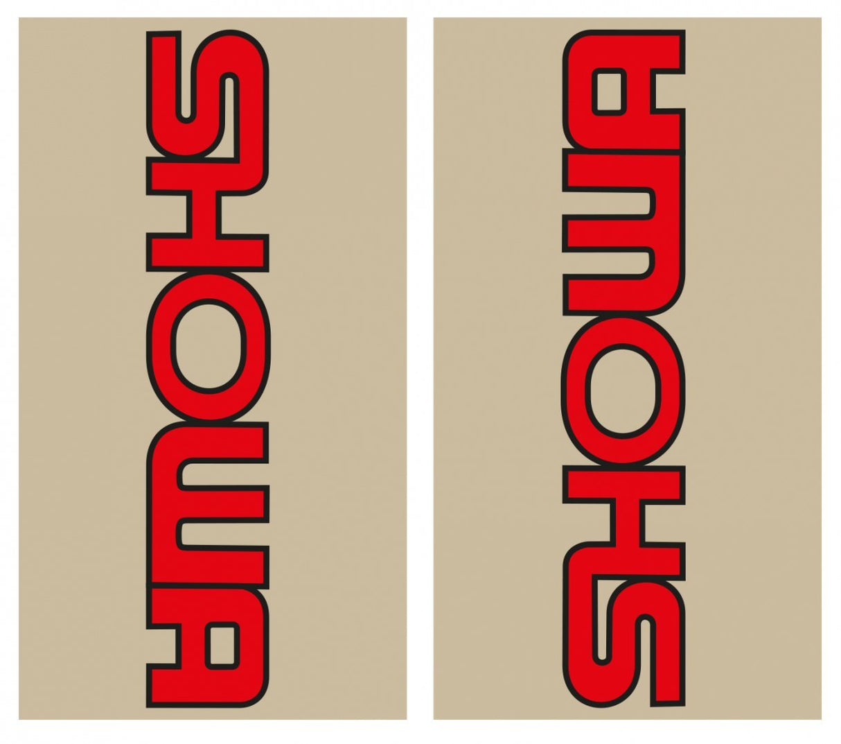 TECNOSEL DECALS FORK VINTAGE SHOWA CLEAR