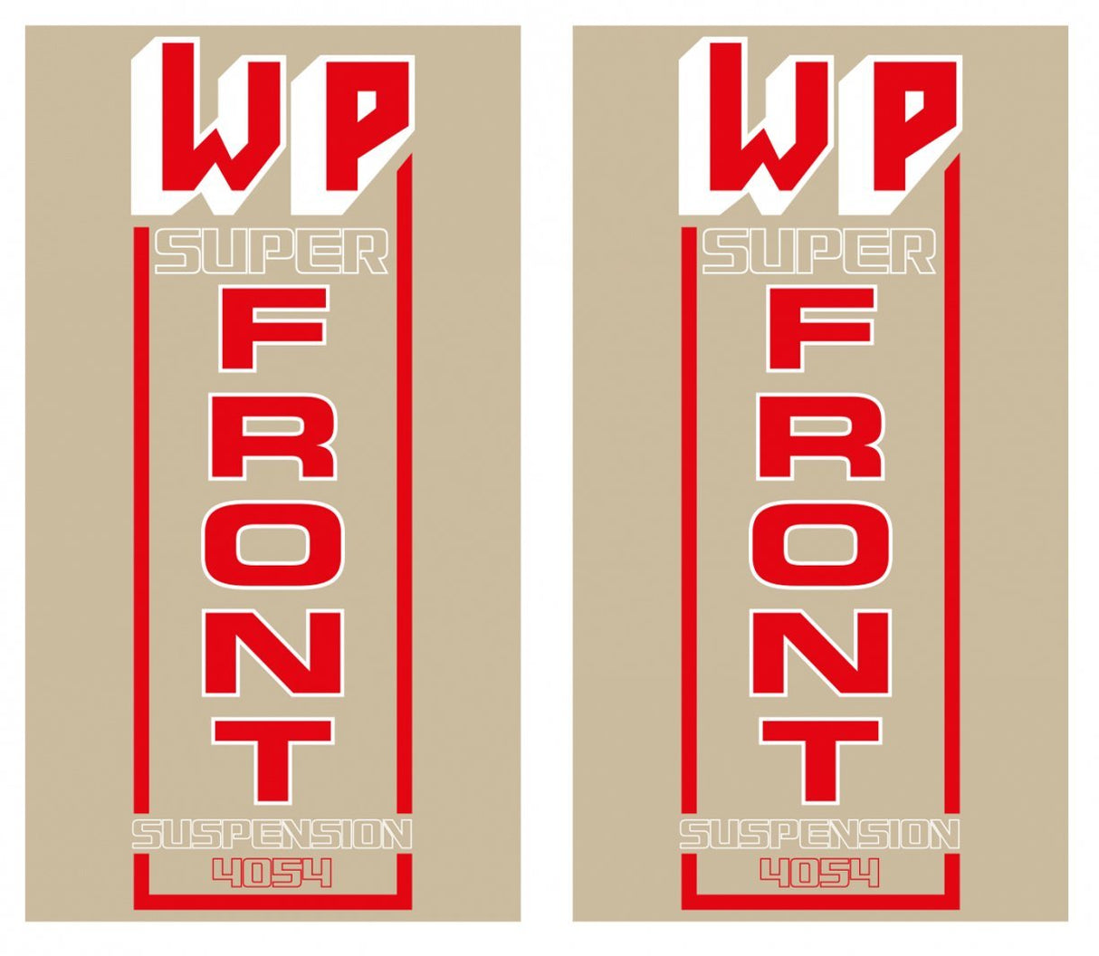 TECNOSEL DECALS FORK VINTAGE WP CLEAR