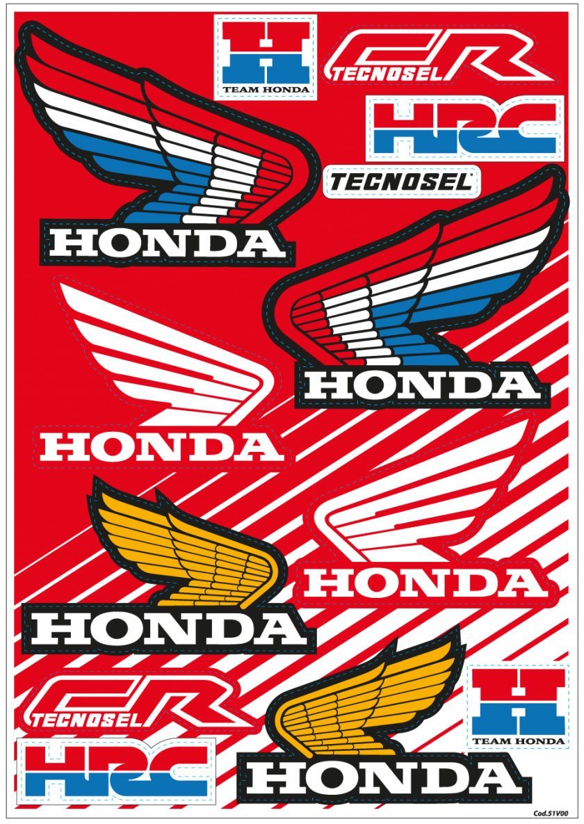 TECNOSEL VINTAGE DECAL UNIVERSAL HONDA STICKER SHEET KIT