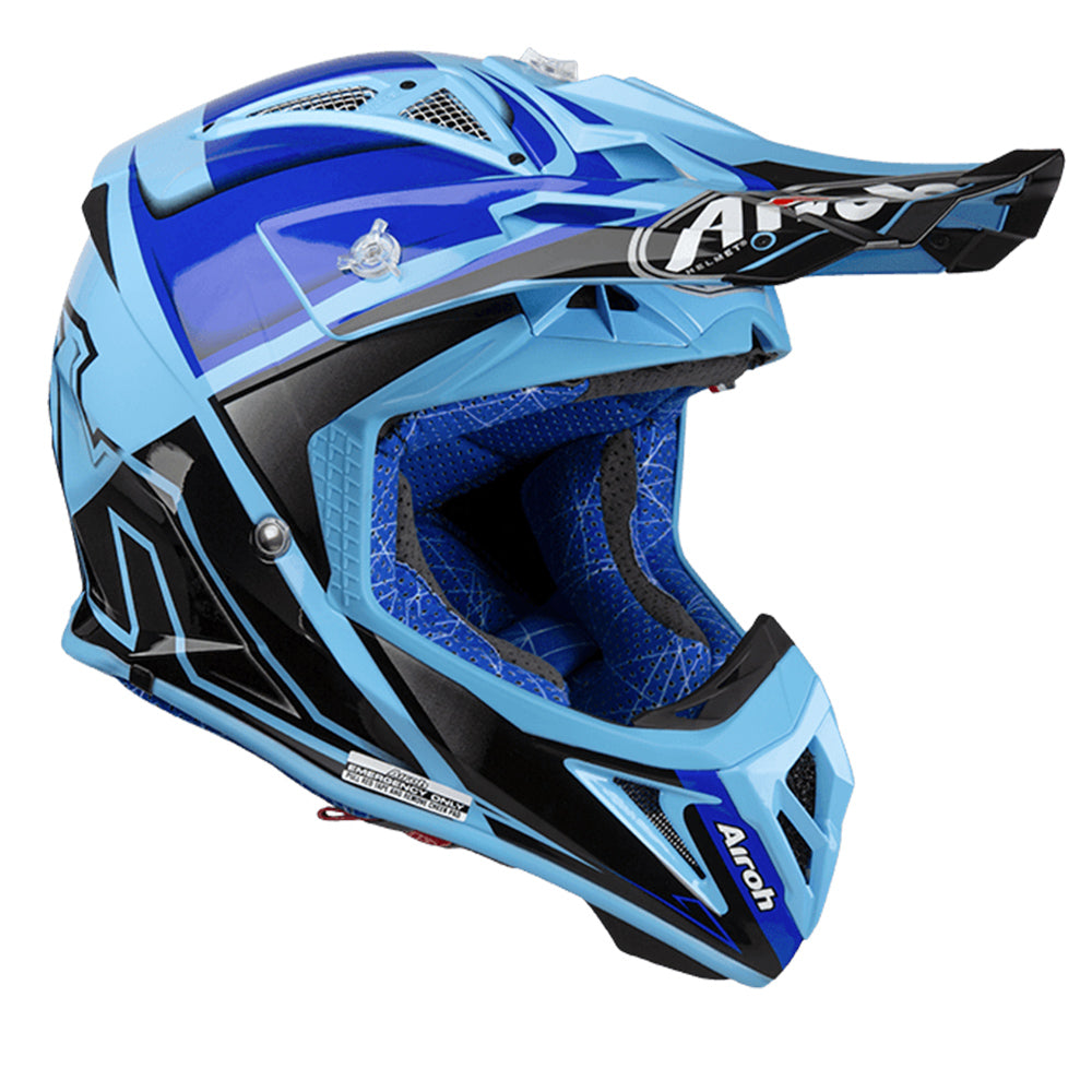 AIROH - AVIATOR 2.2 CHECK BLUE GLOSS