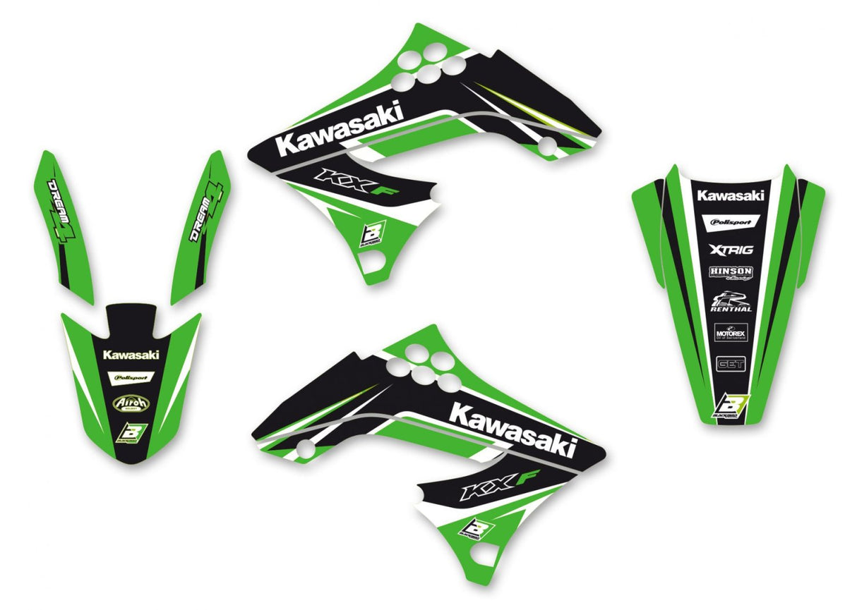 BLACKBIRD GRAPHICS KIT DREAM 4 KAWASAKI KXF 450 09-11