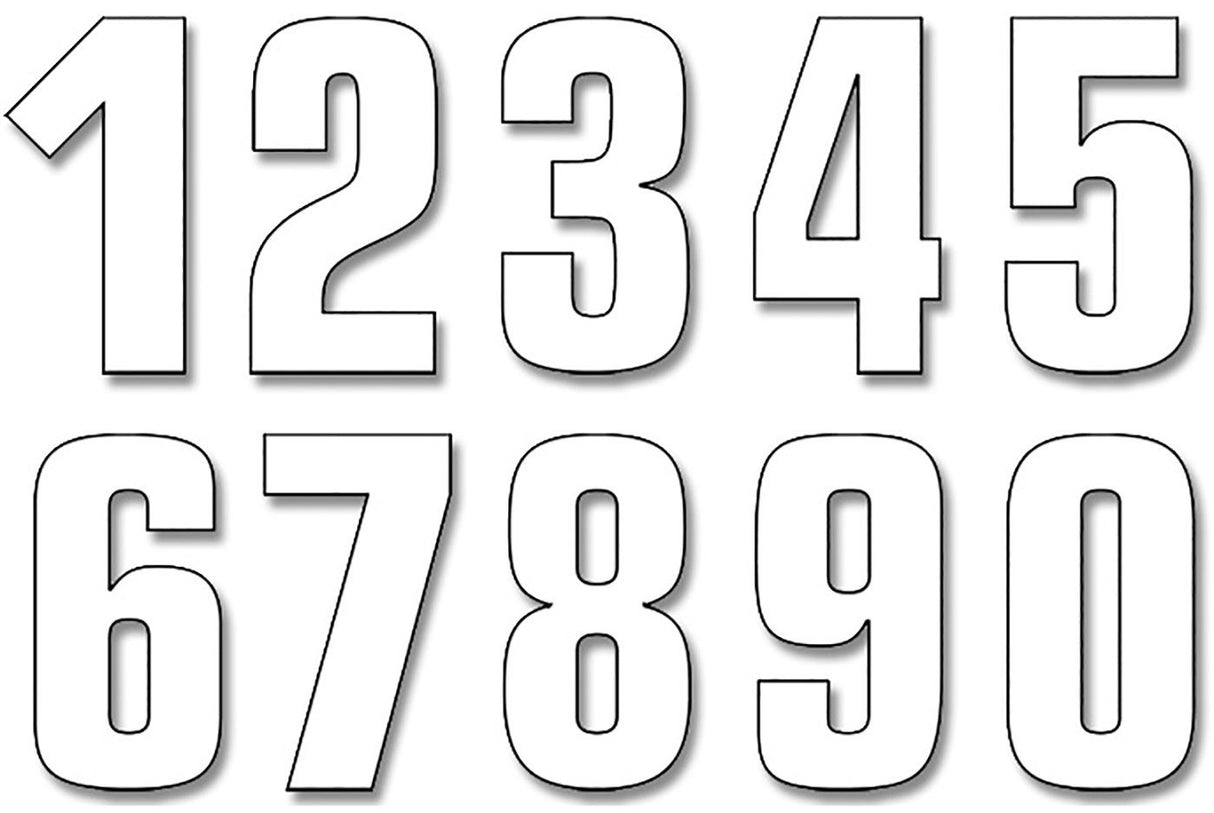 BLACKBIRD NUMBERS TWO SERIES 3PK 16x7.5cm White 0