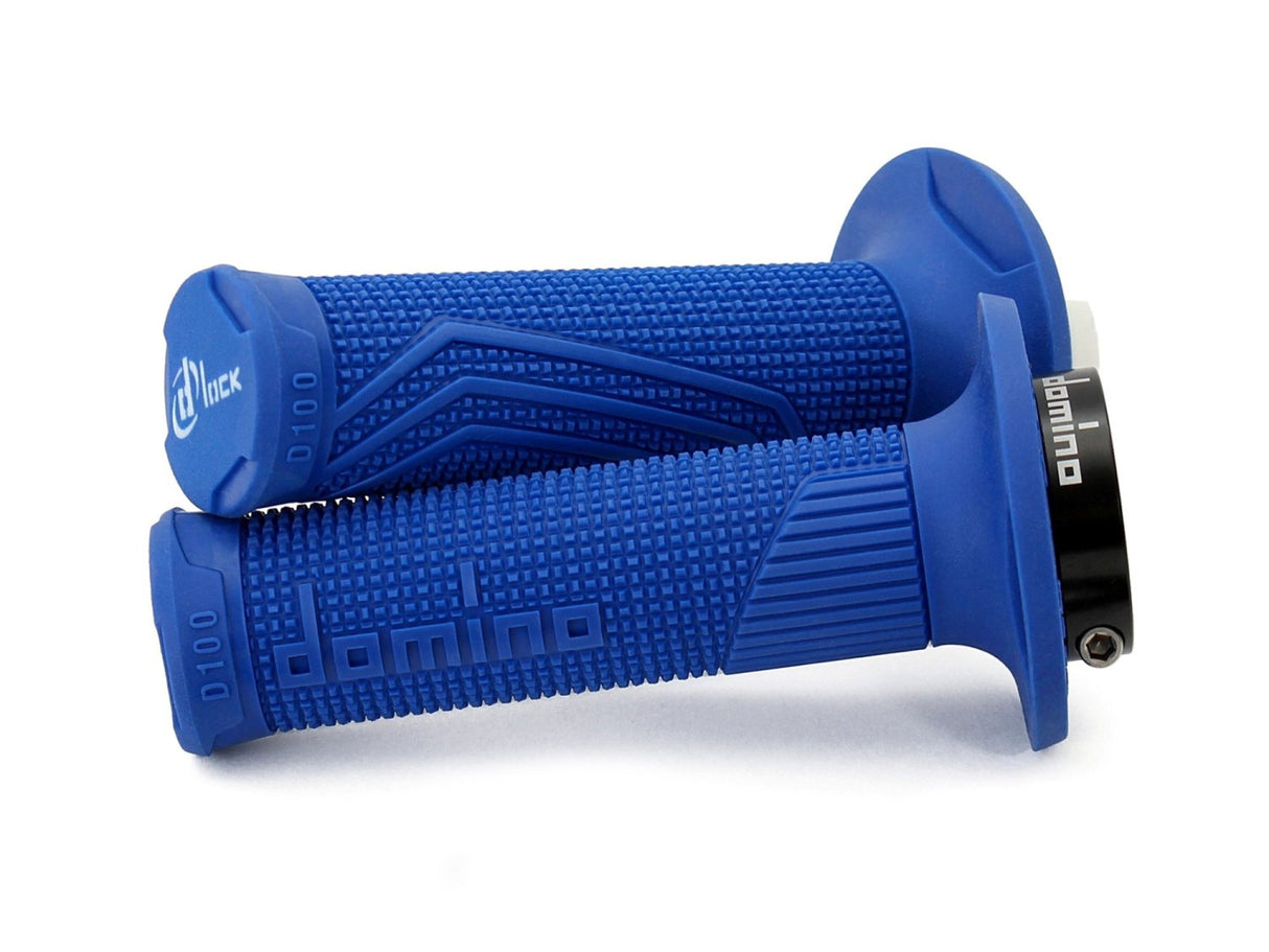 DOMINO GRIPS MX D100 D-LOCK ON 4T BLUE