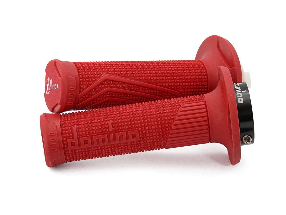 DOMINO GRIPS MX D100 D-LOCK ON 4T RED