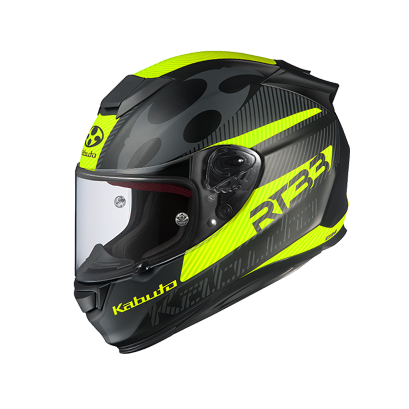 KABUTO - RT33 SP1 MATT BLACK FLURO YELLOW