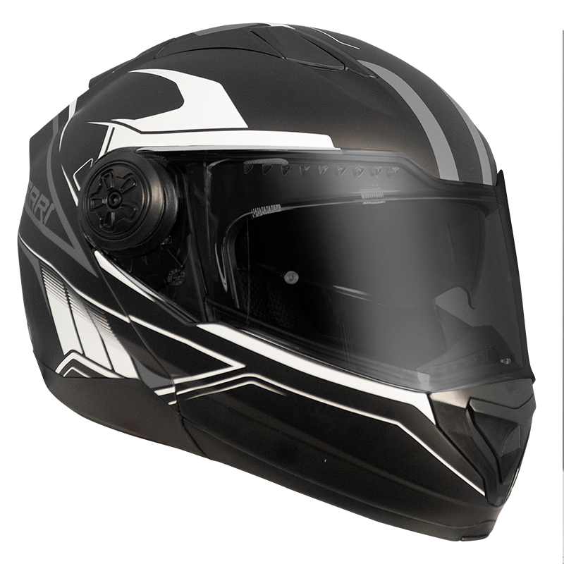 RXT - 909 FLIP UP MATT BLACK/WHITE