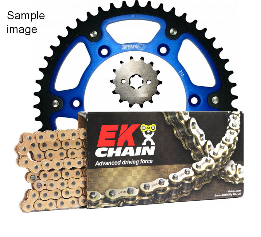 125-501 TC/TE/FC/FE 14-16,Front: KT1-14,Rear: KM1-52 ALLOY BLUE,Chain: 520 MRD7 GOLD