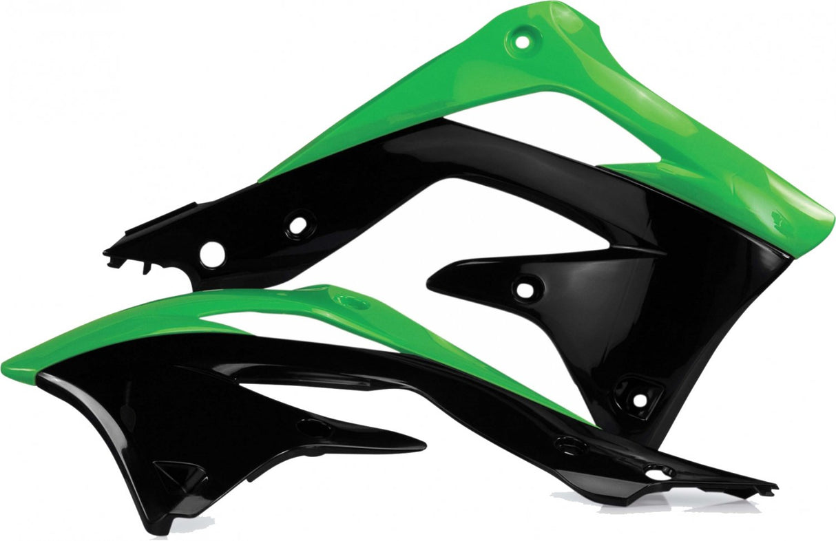 ACERBIS RADIATOR SHROUDS KAWASAKI KXF 450 12-15 GREEN BLACK