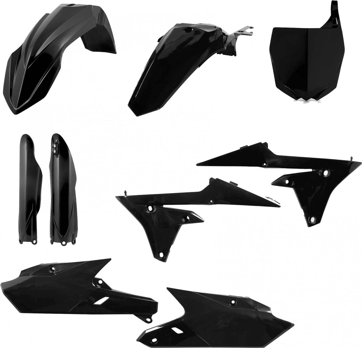 ACERBIS PLASTIC KIT YAMAHA YZF 250 14-18 450 14-17 BLACK