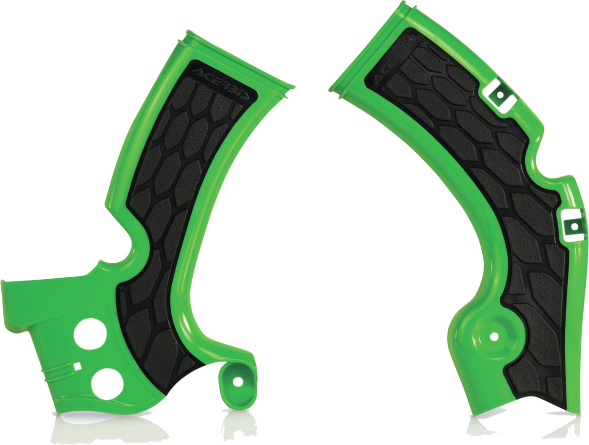 ACERBIS X-GRIP FRAME GUARDS KXF 450 09-18 GREEN-BLACK