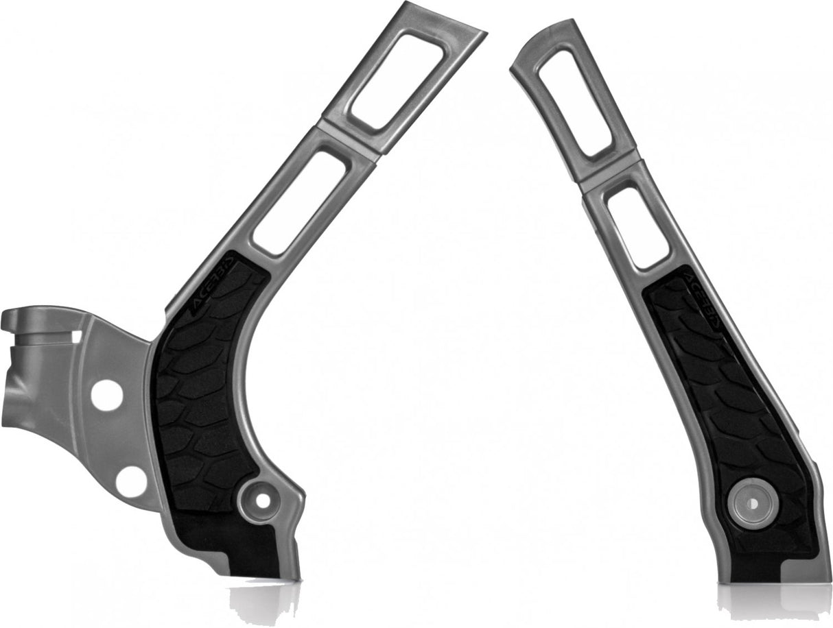 ACERBIS X-GRIP FRAME GUARDS YZ 125 250 05-23 SILVER-BLACK