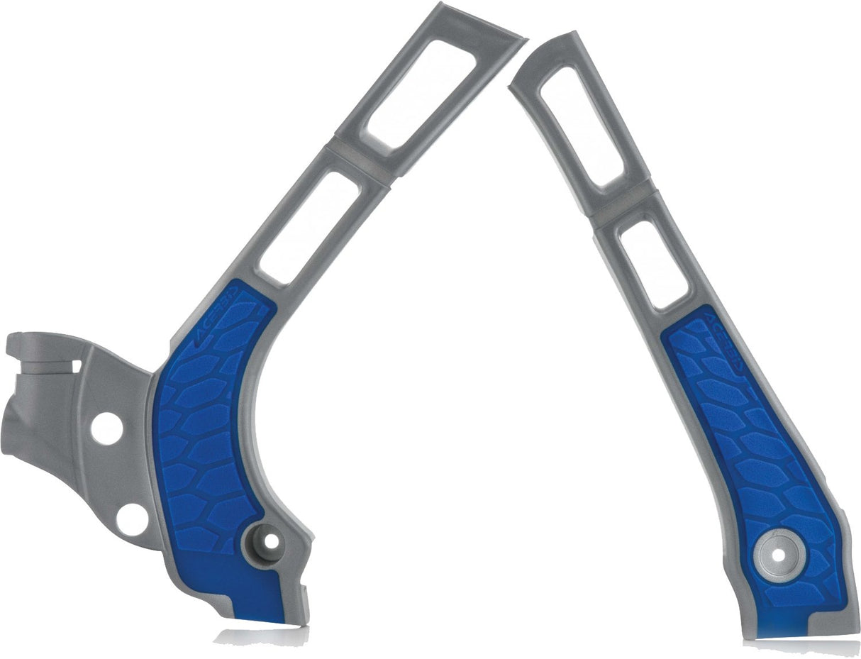 ACERBIS X-GRIP FRAME GUARDS YZ 125 250 05-23 SILVER-BLUE