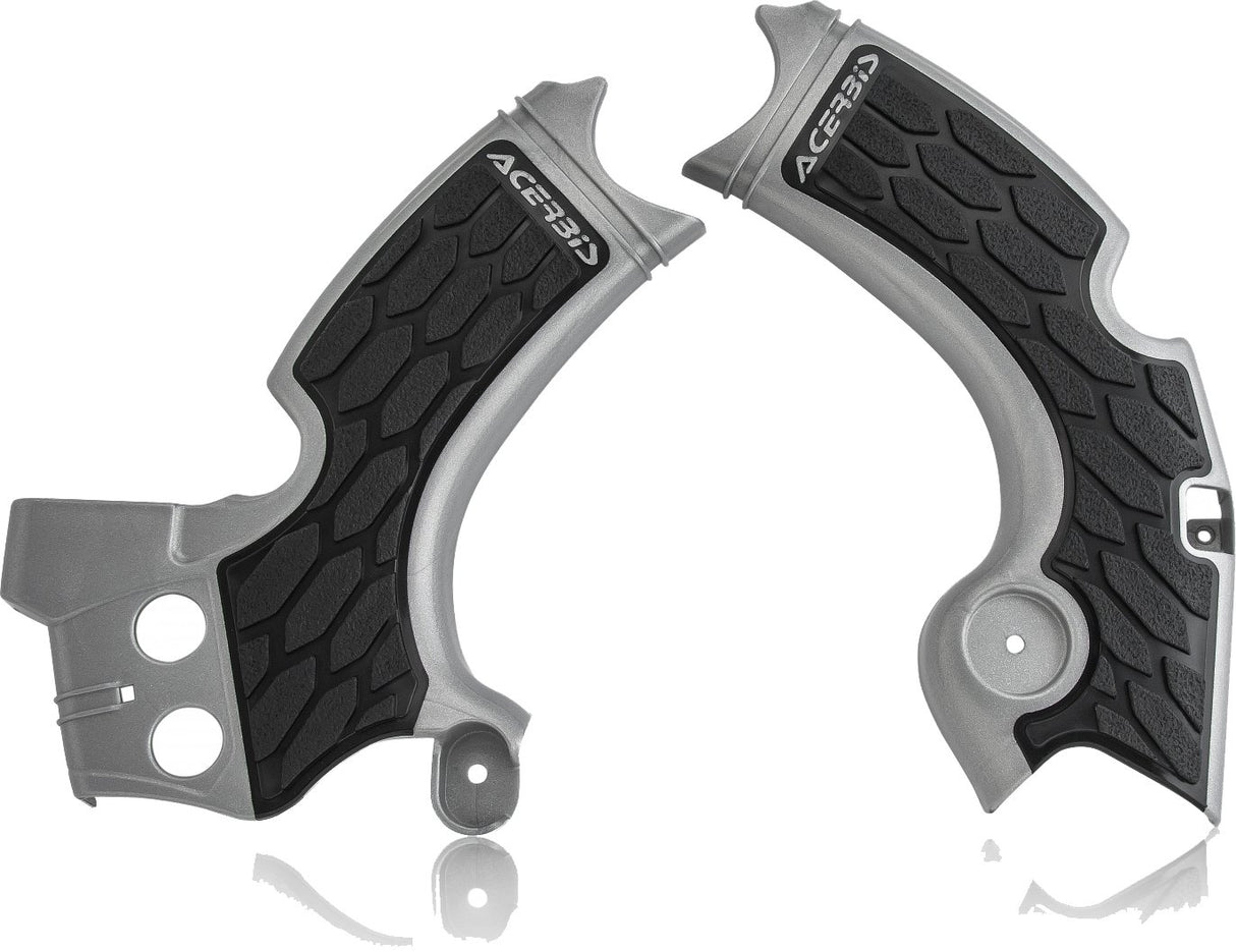 ACERBIS X-GRIP FRAME GUARDS KXF 250 15-20 SILVER-BLACK