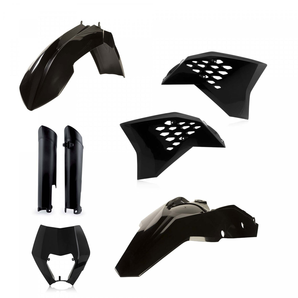 ACERBIS PLASTIC KIT KTM EXC EXCF 08-11 BLACK