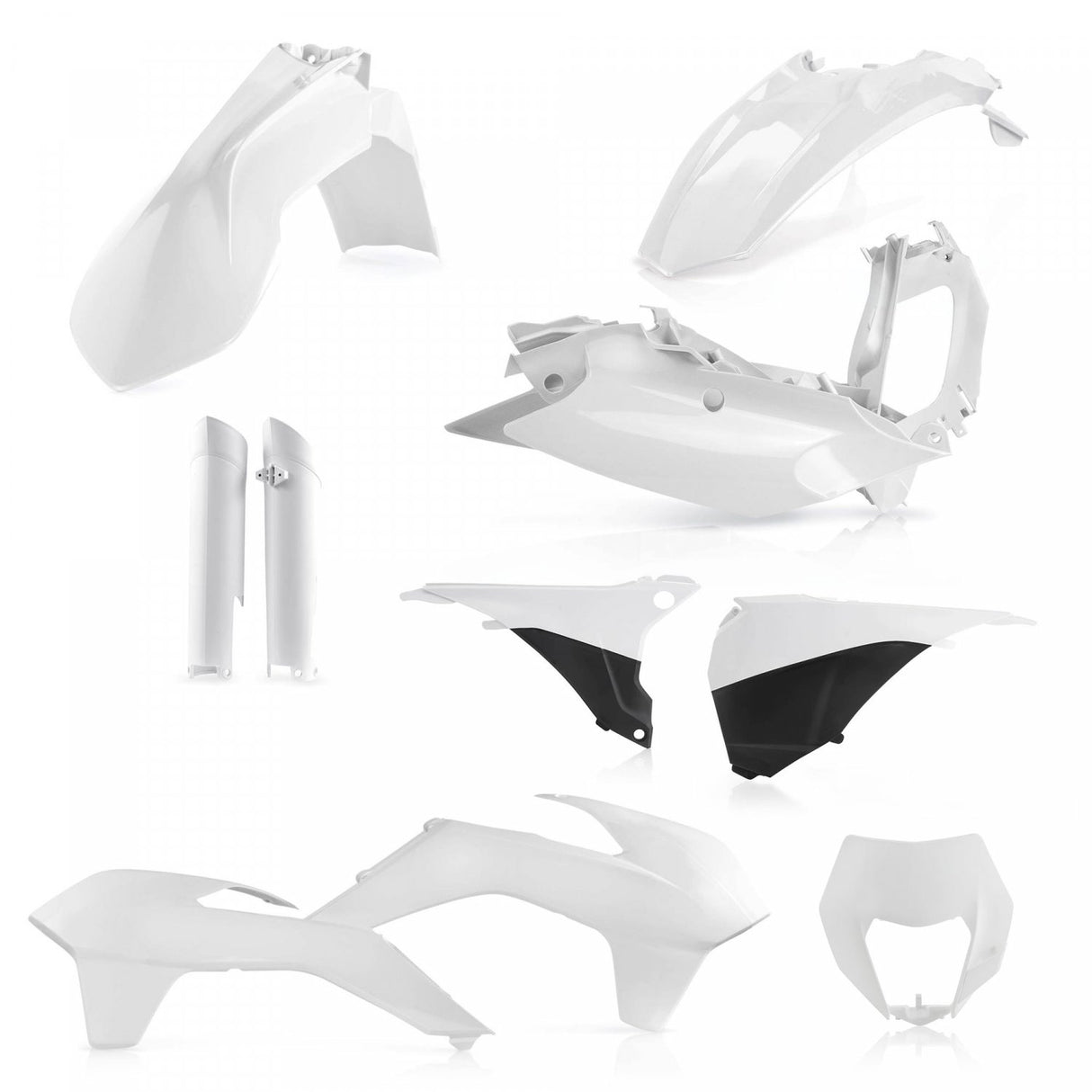 ACERBIS PLASTIC KIT KTM EXC EXCF 14-15 WHITE