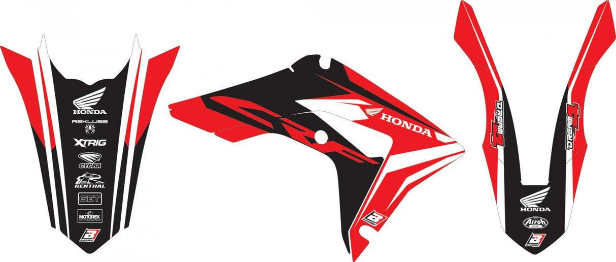 BLACKBIRD GRAPHICS KIT DREAM 4 HONDA CRF 250 18-21 450 17-20