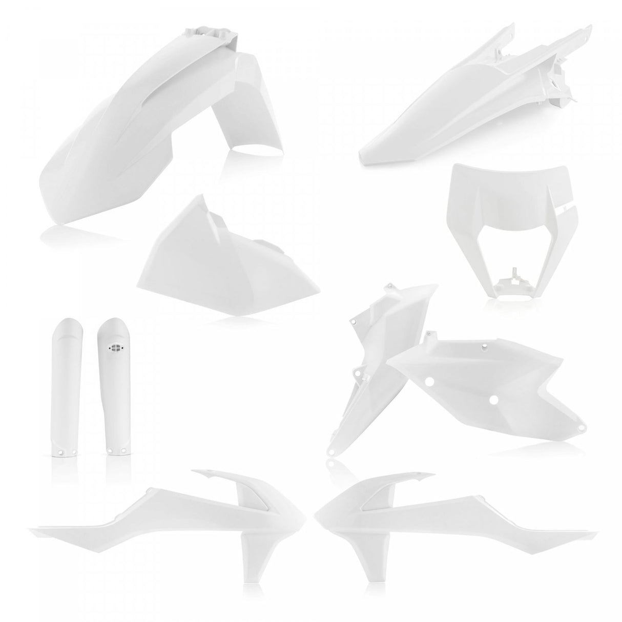 ACERBIS PLASTIC KIT KTM EXC EXCF 17-19 WHITE