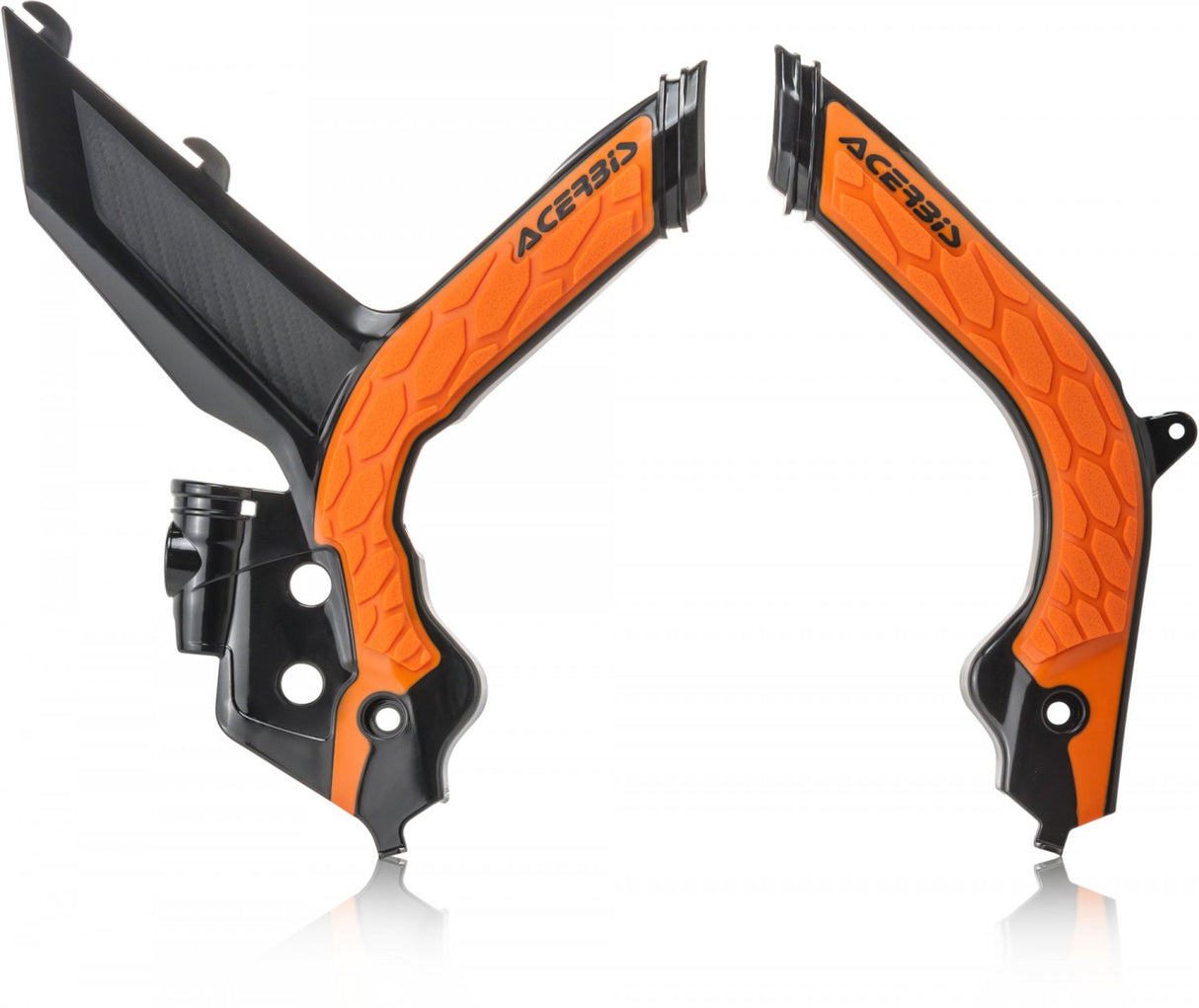 ACERBIS X-GRIP FRAME GUARDS KTM EXC EXCF 20-23 BLACK ORANGE