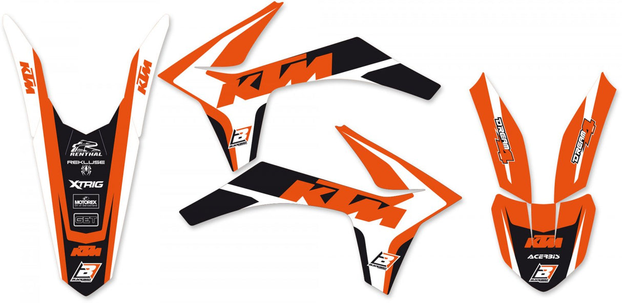 BLACKBIRD GRAPHICS KIT DREAM 4 KTM SX SXF 11-12 EXC EXCF 12-13