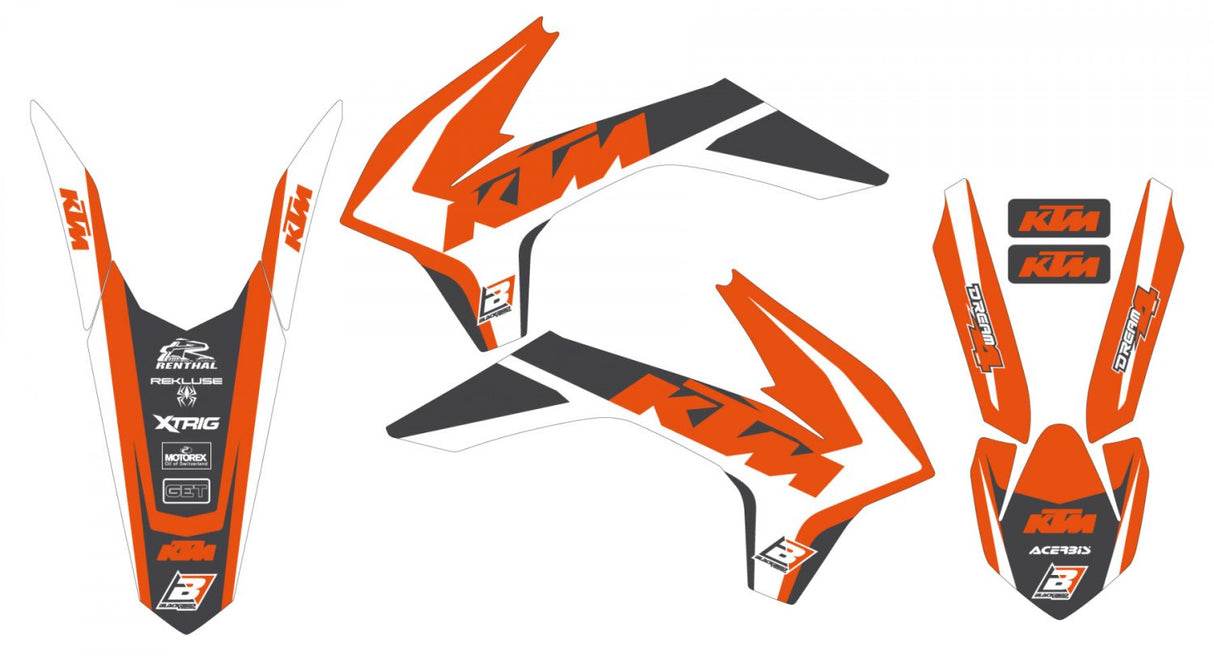 BLACKBIRD GRAPHICS KIT DREAM 4 KTM SX SXF 13-15 EXC EXCF 14-16