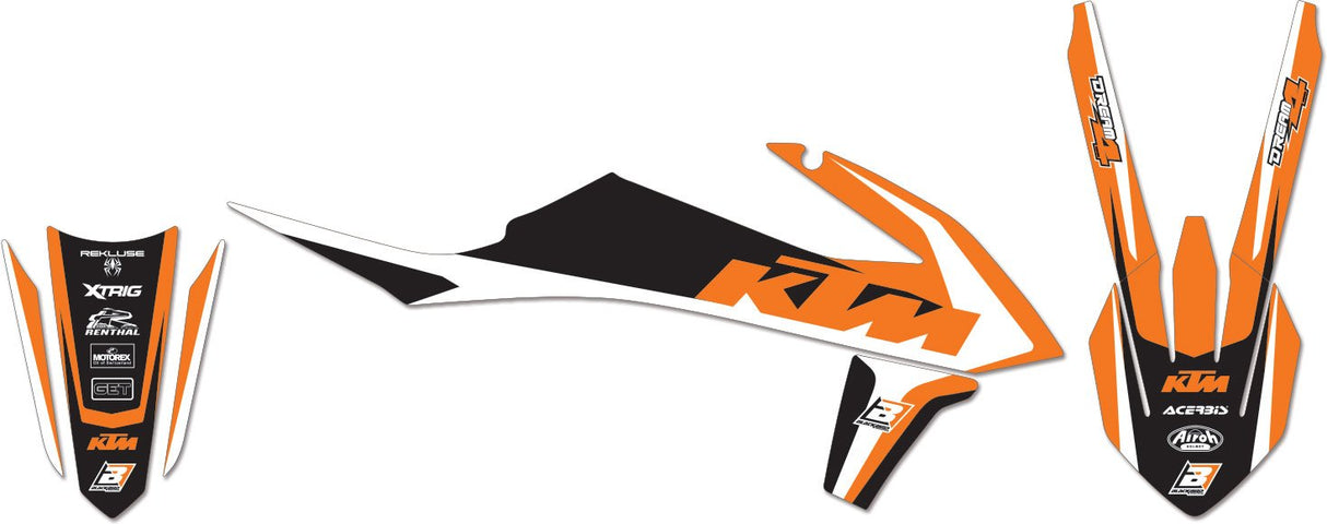 BLACKBIRD GRAPHICS KIT DREAM 4 KTM SX SXF 19-22 EXC EXCF 20-23