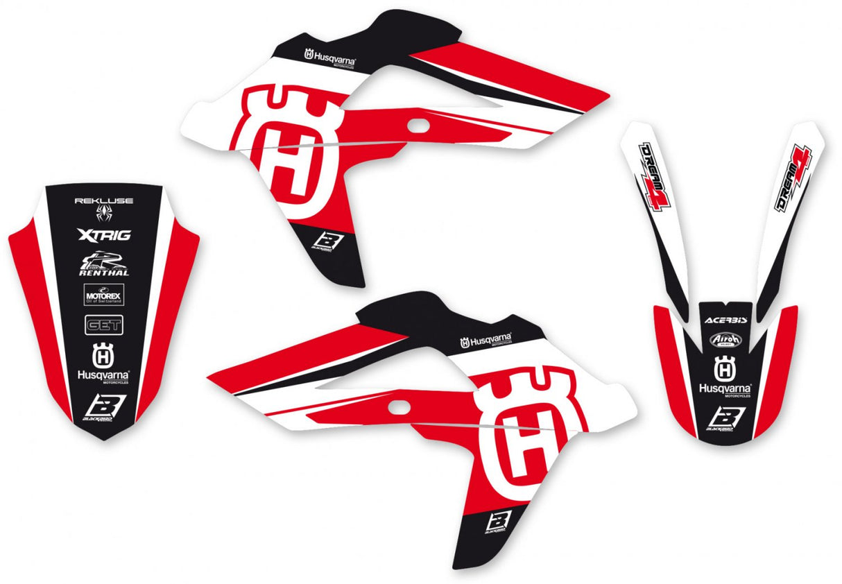 BLACKBIRD GRAPHICS KIT DREAM 4 HUSQ TE TC 08 CR WR 09 RED