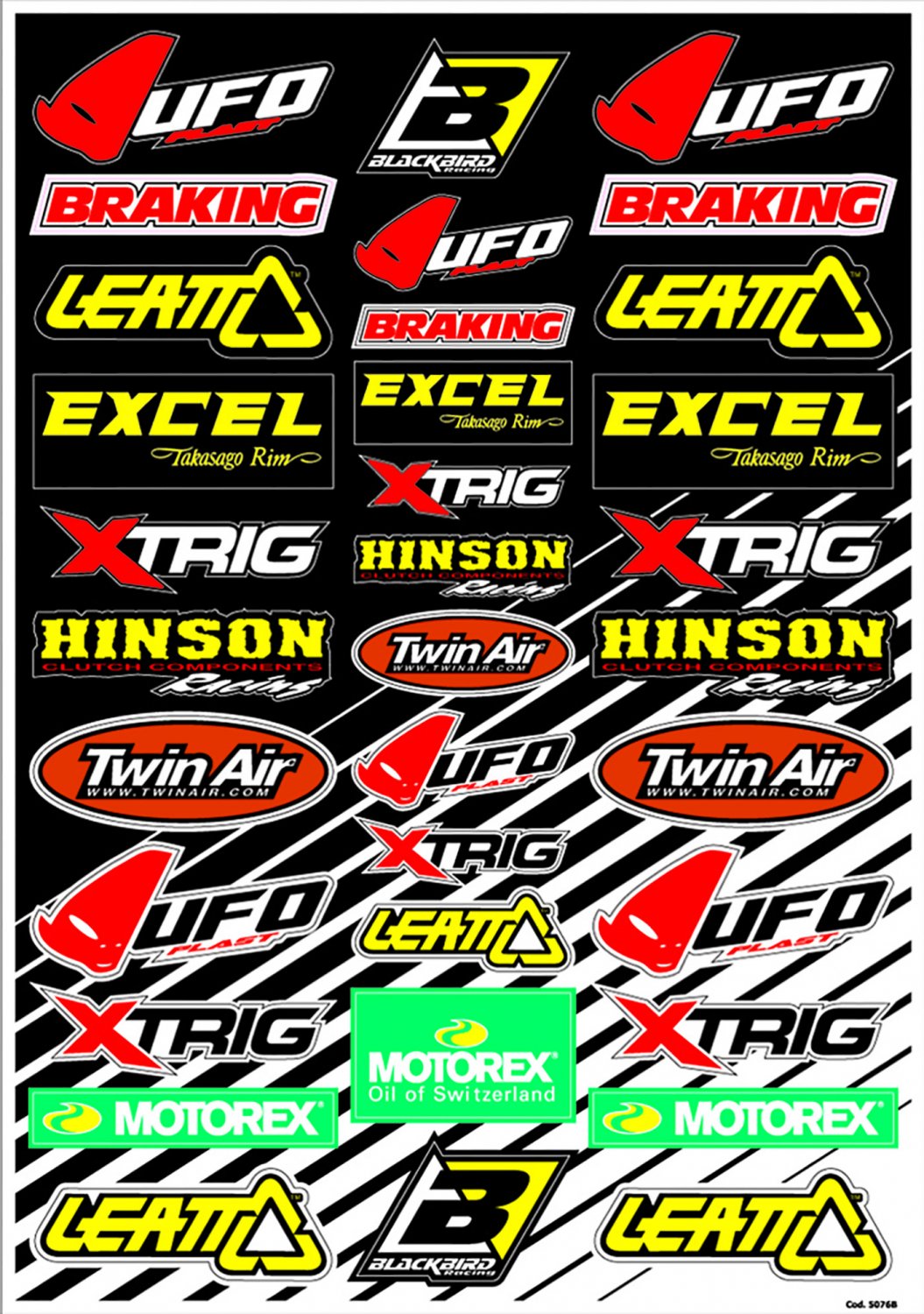 BLACKBIRD DECAL UNIVERSAL SPONSOR LOGO STICKER SHEET B