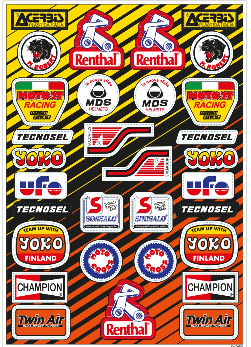 BLACKBIRD TECNOSEL DECAL UNIVERSAL VINTAGE LOGO STICKER SHEET