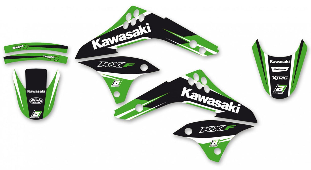 BLACKBIRD GRAPHICS KIT DREAM 4 KAWASAKI KXF 450 06-08