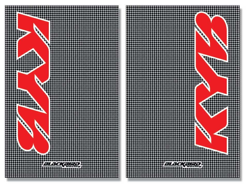 BLACKBIRD DECALS FORK KAYABA KYB CARBON