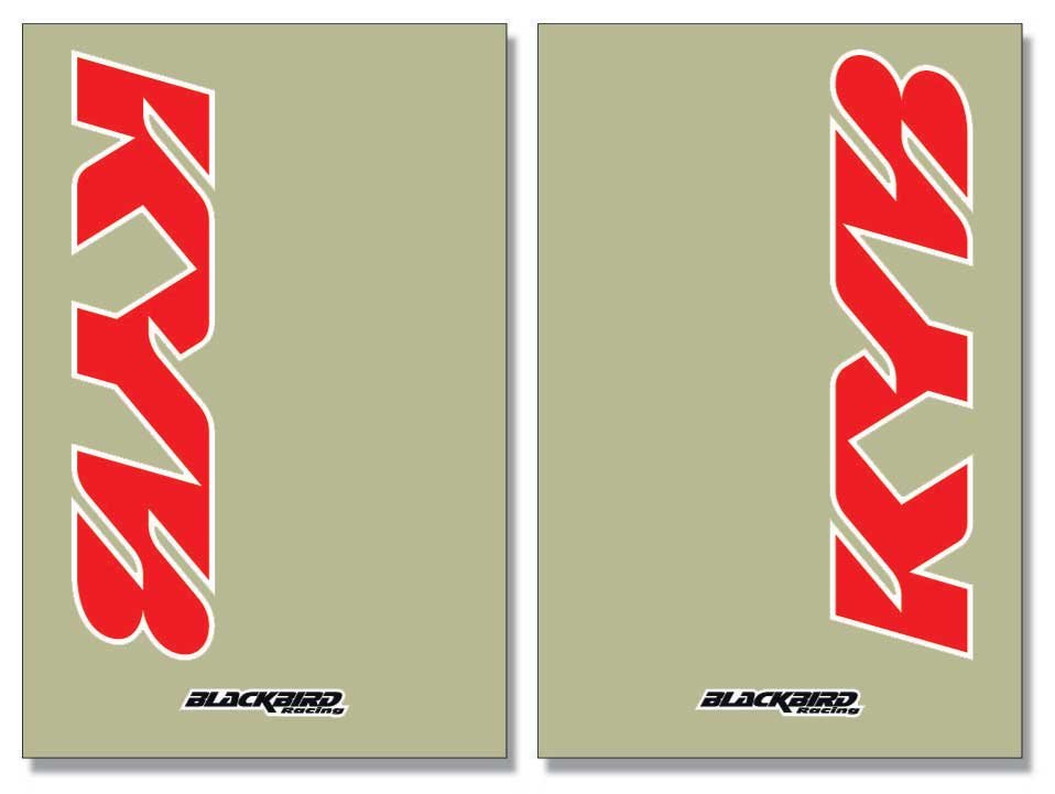 BLACKBIRD DECALS FORK KAYABA KYB CLEAR