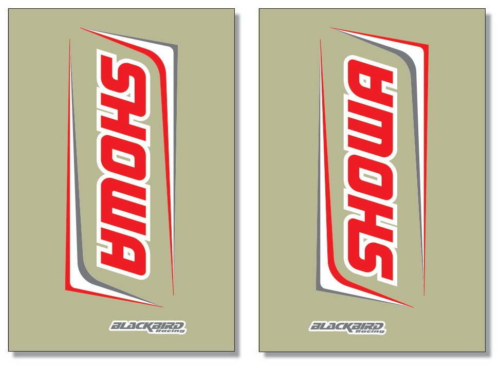 BLACKBIRD DECALS FORK SHOWA 2017 CLEAR