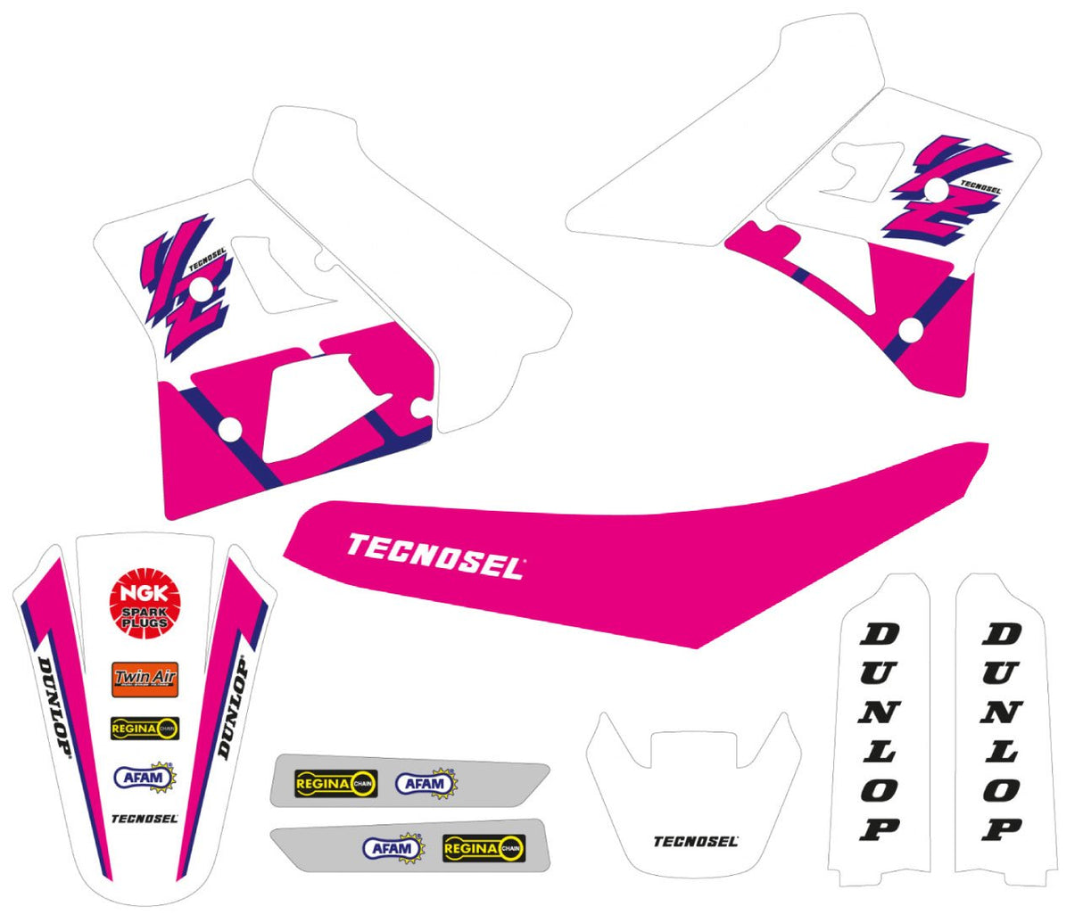 TECNOSEL DECALS REPLICA YAMAHA 92 YZ 125 250 91-92