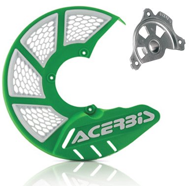 ACERBIS X-BRAKE 2.0 DISC COVER & MOUNT GREEN WHITE KXF 250 06-20 450 06-18