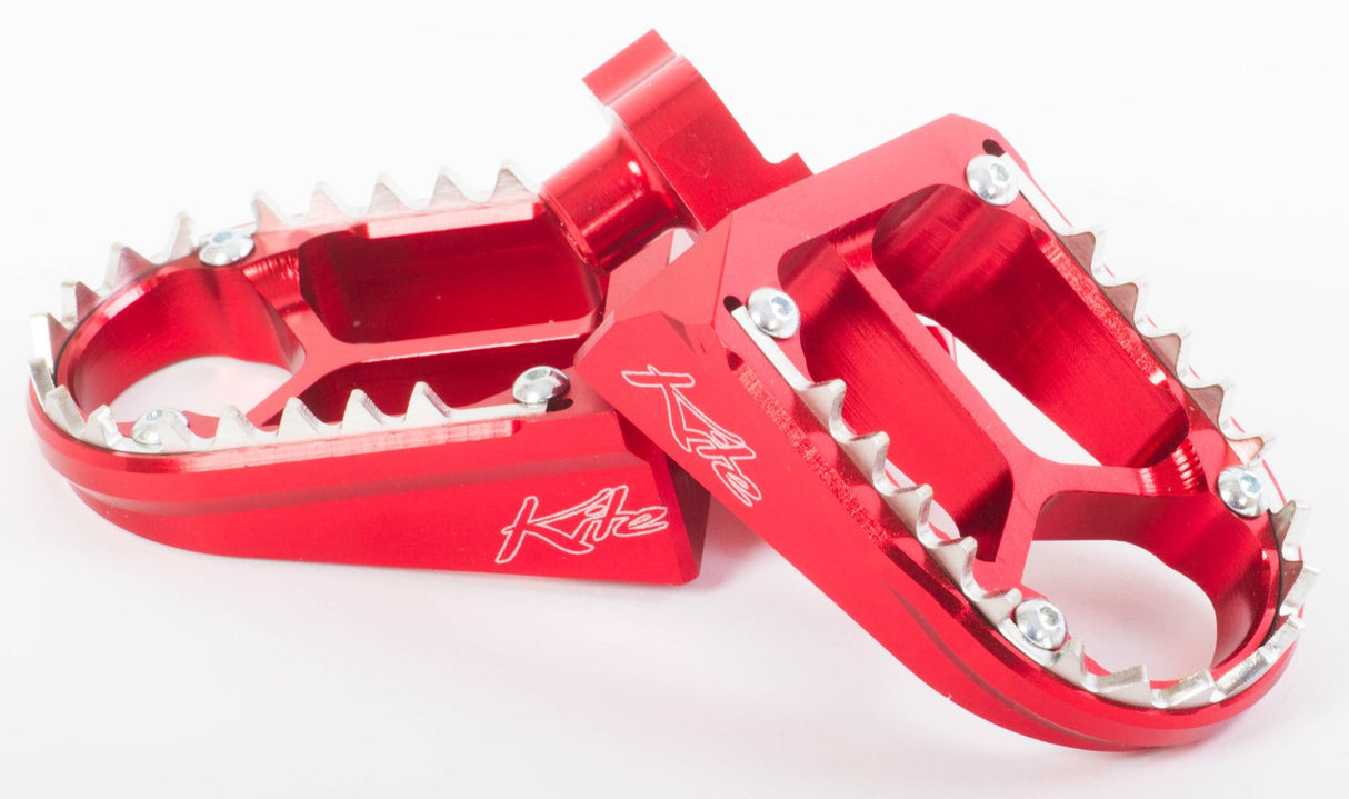 KITE FOOT PEG BILLET ALLOY SUZUKI RED