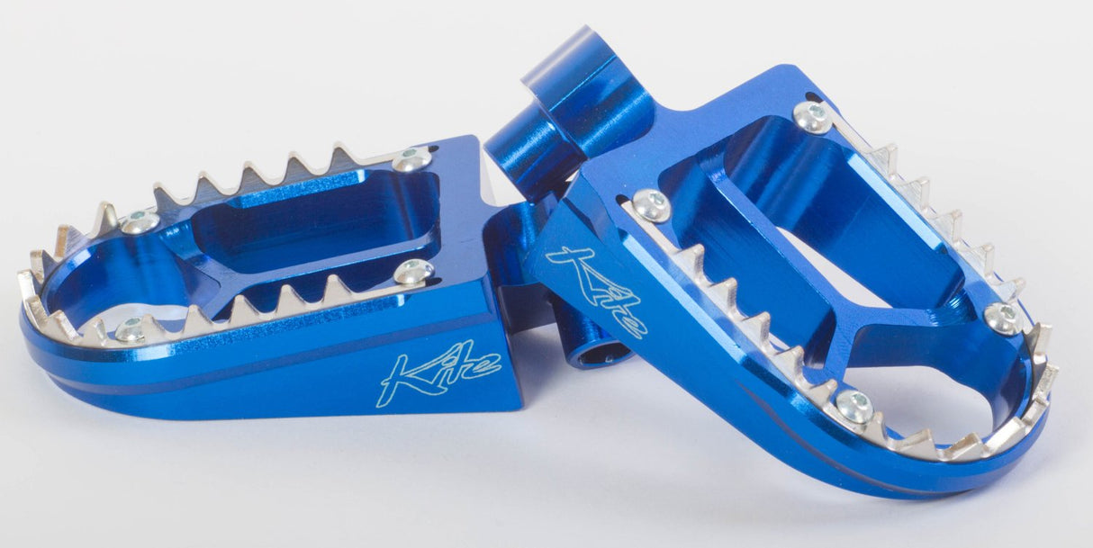 KITE FOOT PEG BILLET ALLOY YAMAHA BLUE