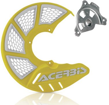 ACERBIS X-BRAKE 2.0 DISC COVER & MOUNT YELLOW WHITE SUZUKI RM 125 250 04-10