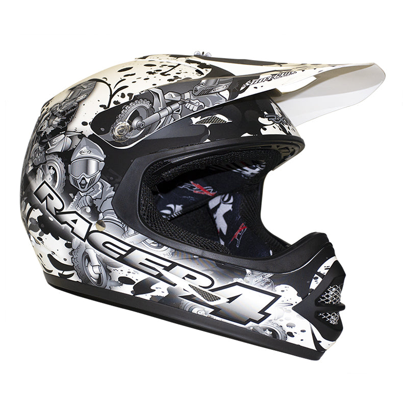 RXT - RACER 4 KIDS MATT BLACK/WHITE