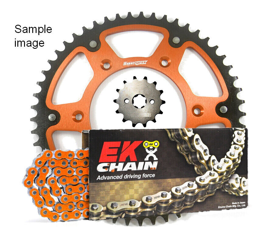 125-530 SX/SXF/EXC 00-23,Front: KT1-14,Rear: KM1-52 STEALTH ORANGE,Chain: 520 SRX GOLD