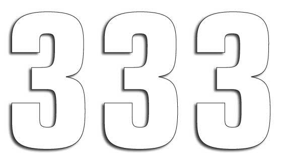 BLACKBIRD NUMBERS TWO SERIES 3PK 16x7.5cm White 3