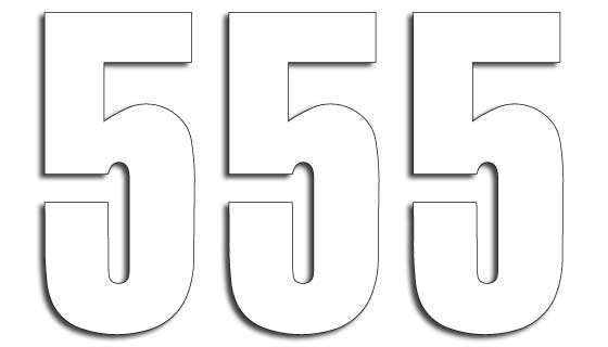 BLACKBIRD NUMBERS THREE SERIES 3PK 13x7cm White 5