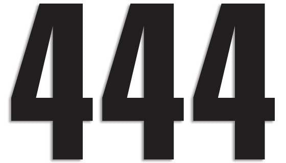 BLACKBIRD NUMBERS FOUR SERIES 3PK 8x5cm Black 4