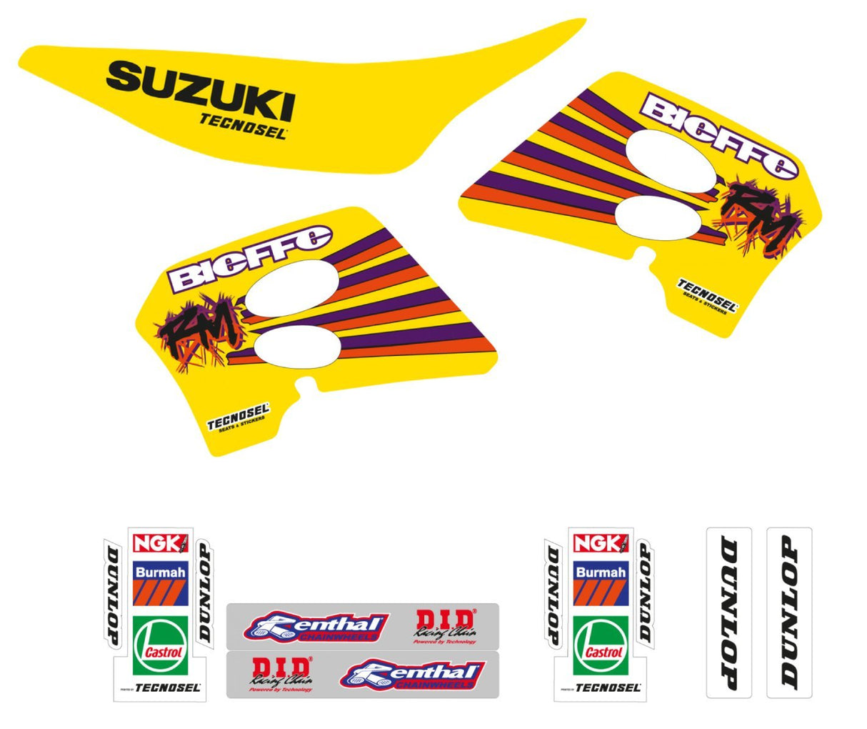 TECNOSEL DECALS REPLICA SUZUKI 93 RM 125 250 93-95