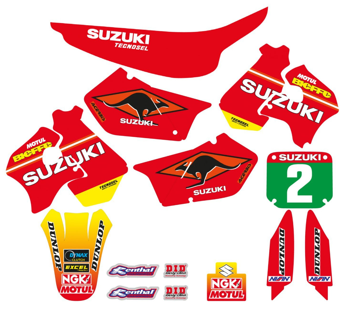 TECNOSEL DECALS REPLICA SUZUKI 98 RM 125 250 96-00
