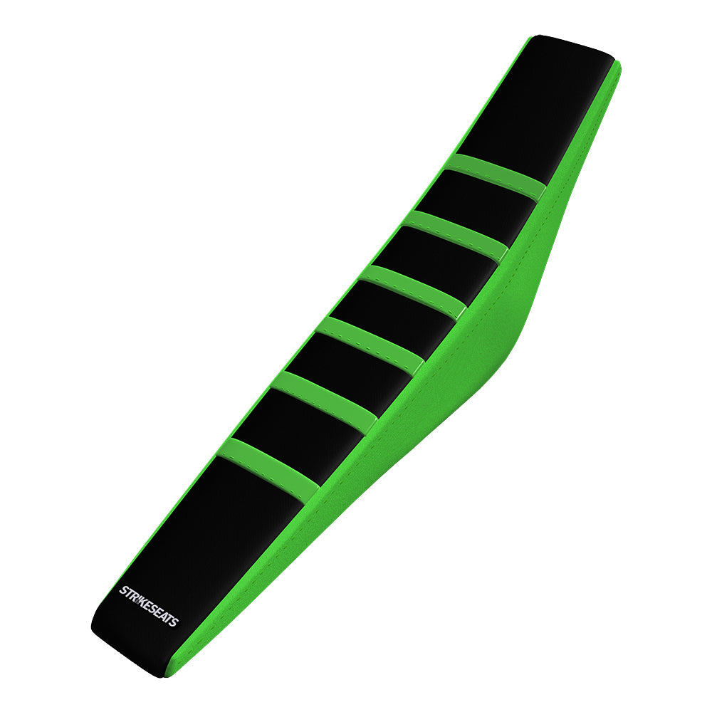 Kawasaki KX450F 19-23/KX250F 21-23 GREEN/BLACK/GREEN Gripper Ribbed Seat Cover