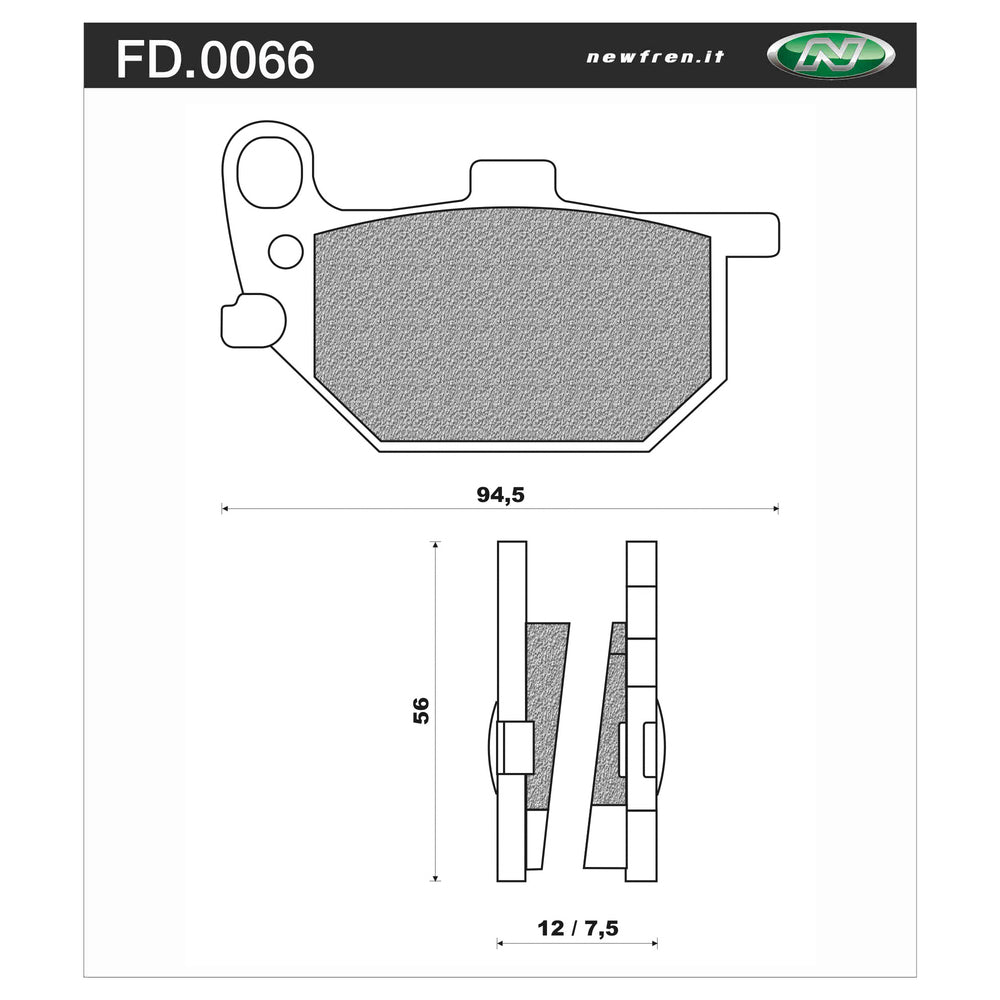 Newfren Brake Pads - Touring Organic