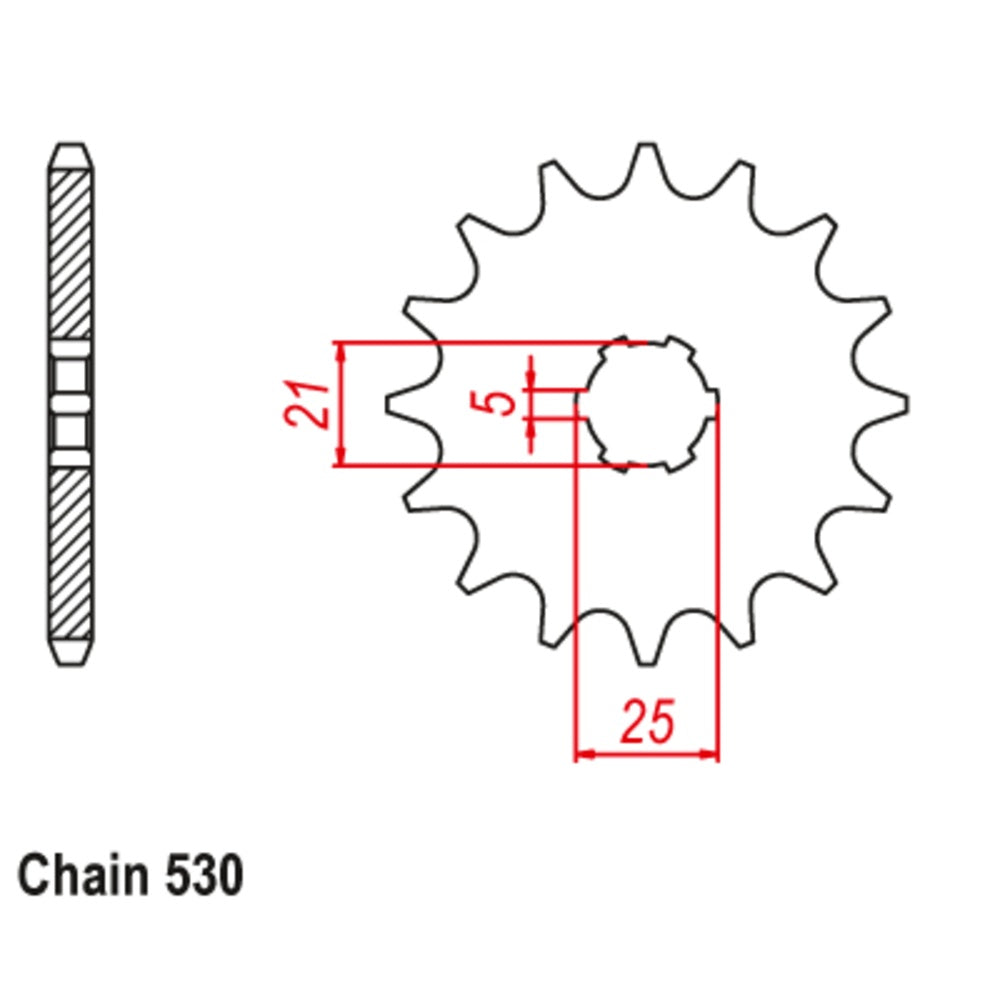 16T - Front Sprocket - RD250;Z250