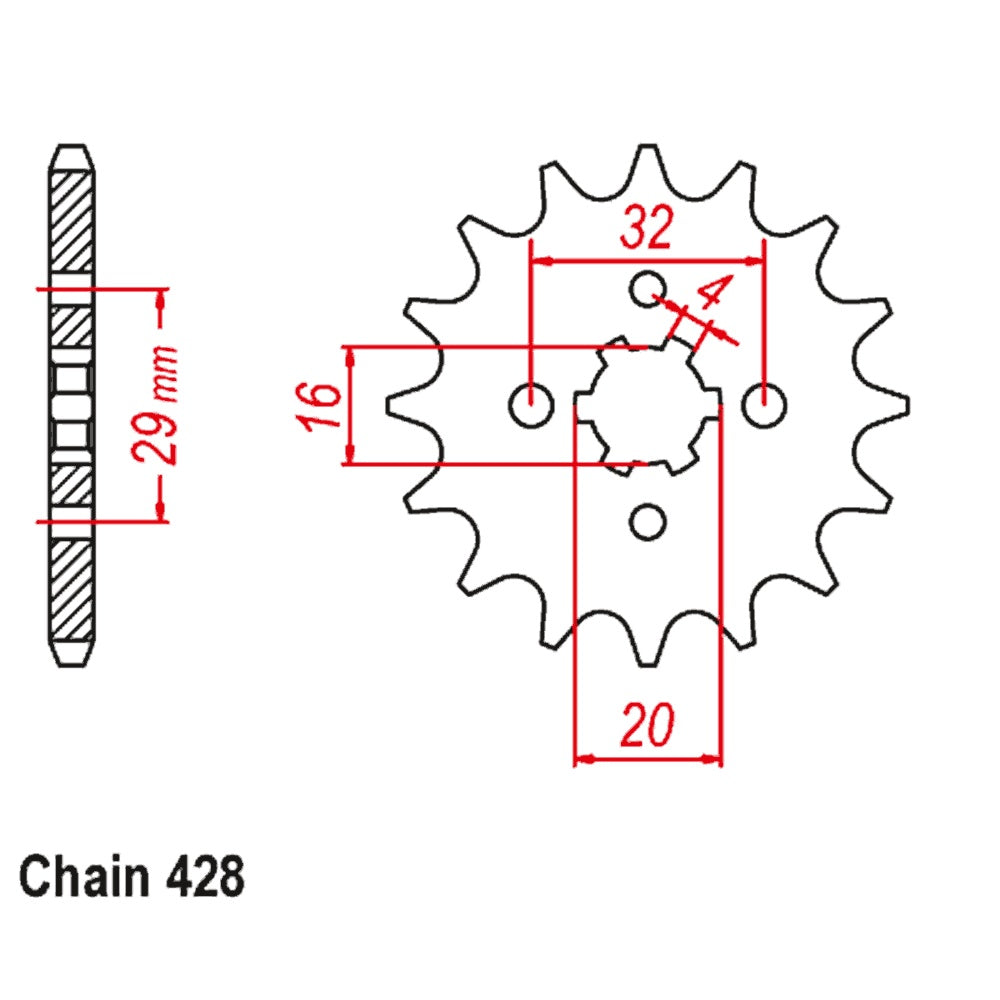 14T - Front Sprocket - Suzuki GSX-R125
