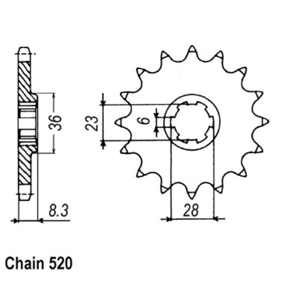 15T - Front Sprocket - RM465/500